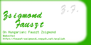 zsigmond fauszt business card